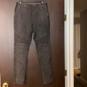 Black Moto Denim Jeans